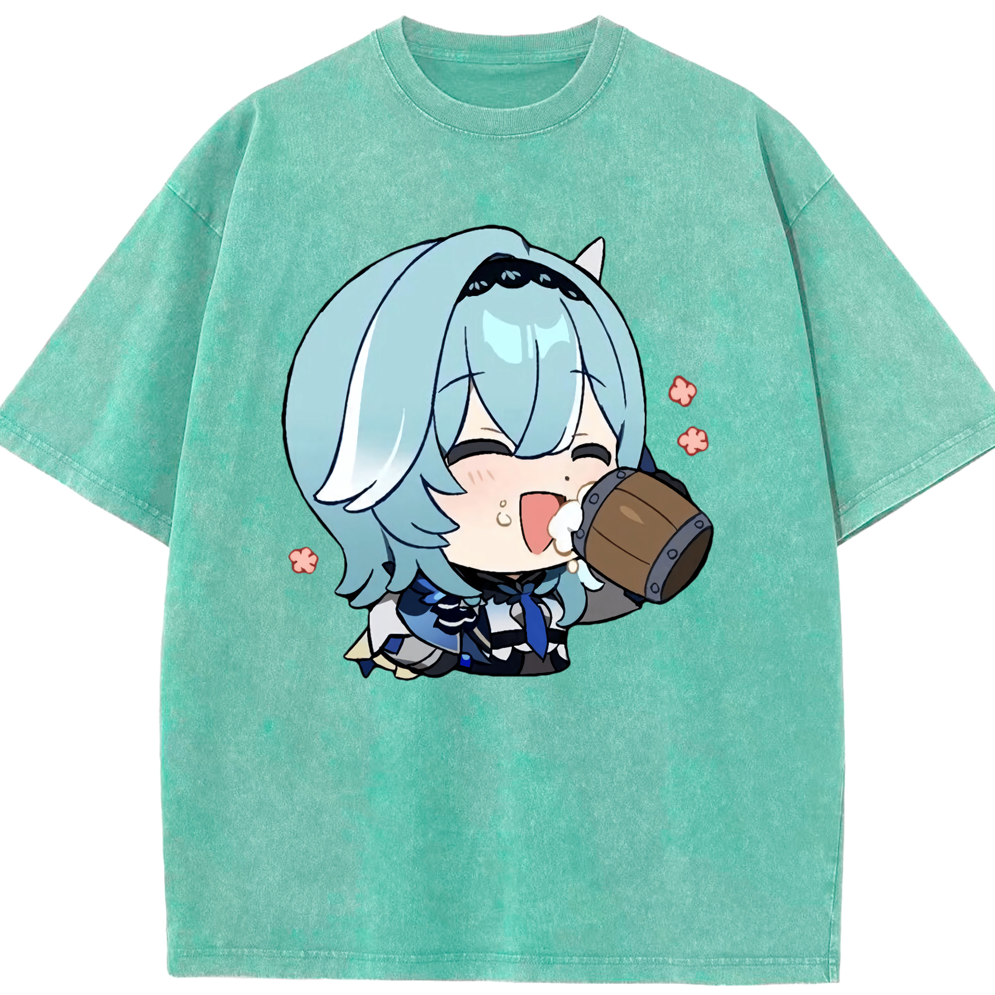 げんし神 优菈 ゆうら genshin Yūra 綿100% ヴィンテージ風 半袖Tシャツ（フロントプリント）